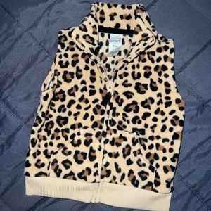 Carter’s cheetah fleece vest